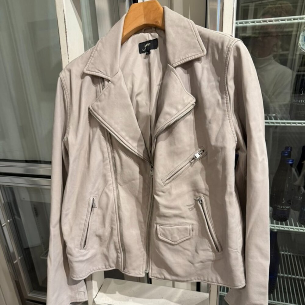 June Leather Biker Jacket, NWOT, size Large